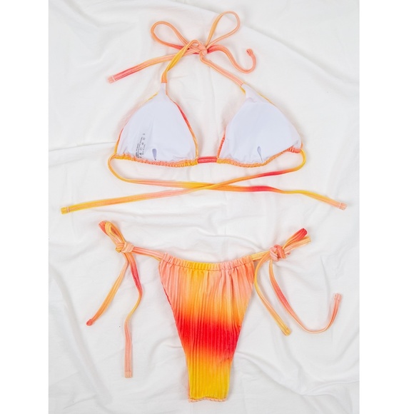 Ombre Orange Yellow Bikini Swimsuit - Picture 9 of 10
